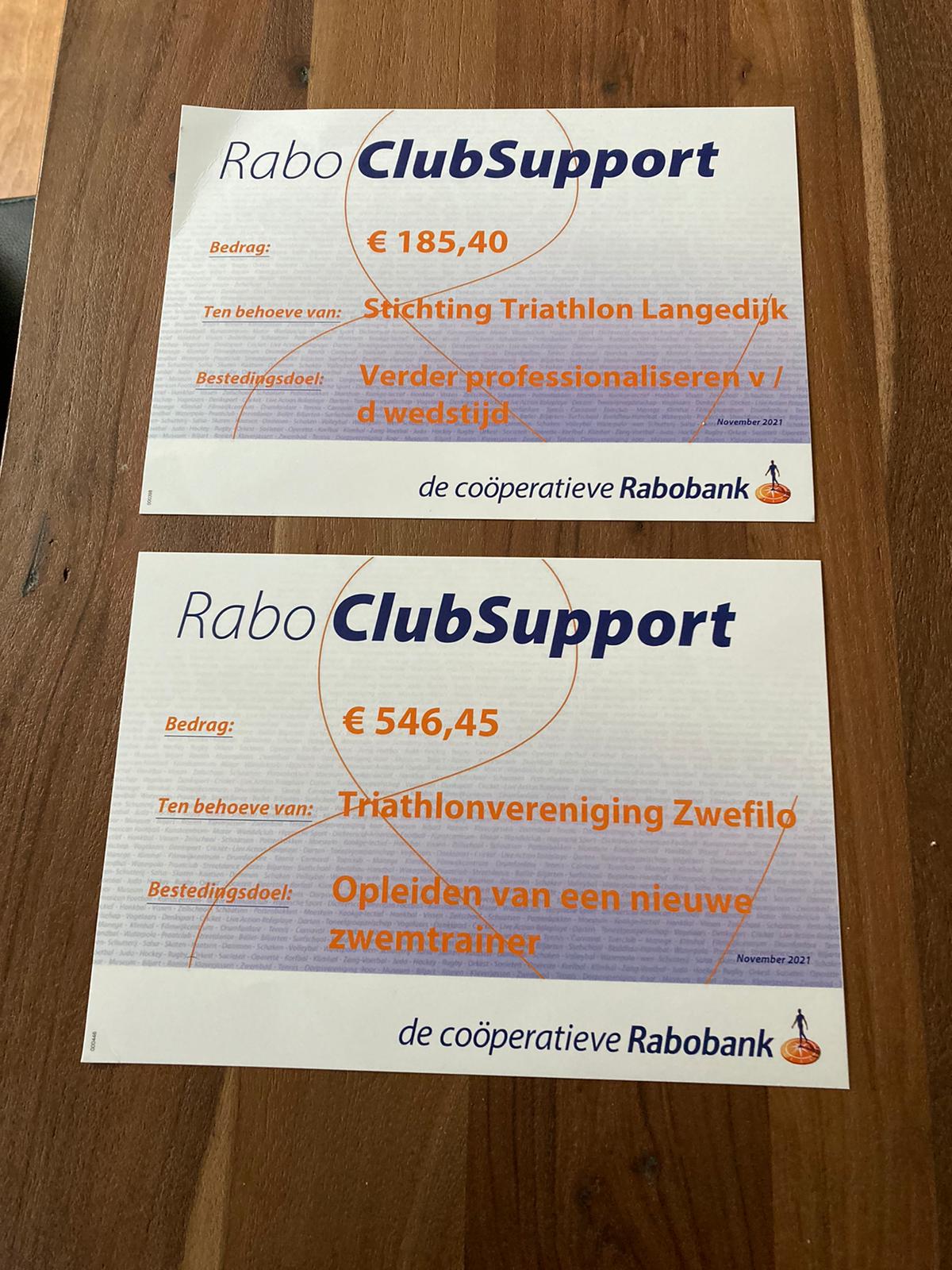 Mooie opbrengst Rabo ClubSupport