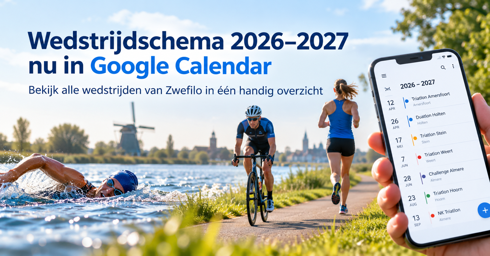 🏊‍♂️🚴‍♀️🏃 Wedstrijdschema Zwefilo 2026–2027 is bekend!